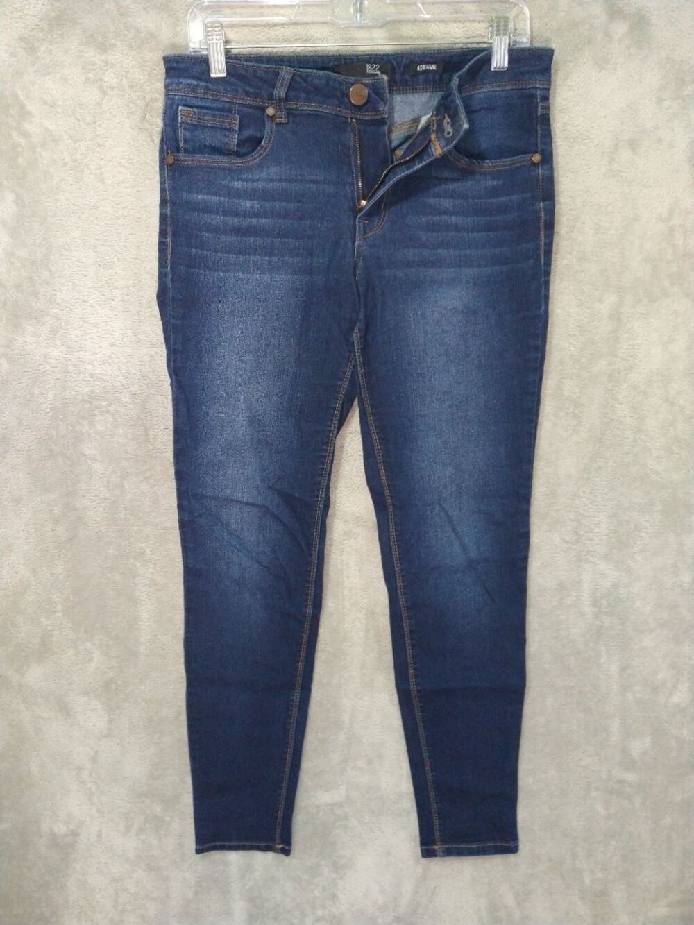 1822 Jeans Womens 6 Blue Denim Adrianna Skinny Mid Rise Ankle Dark Wash Stretch